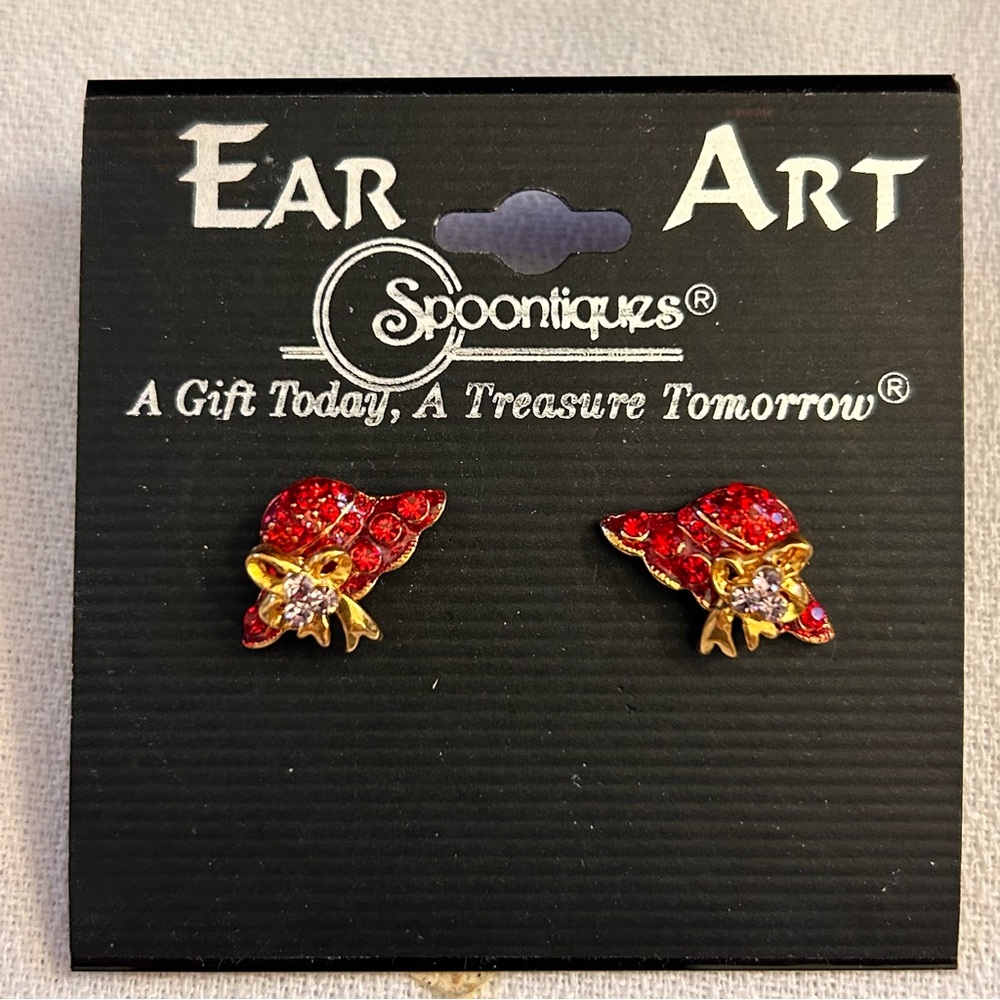 Ear Art Spoontiques Red Hat Earrings